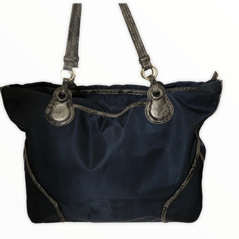 TUMI overnight blue nylon travel bag